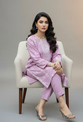 Lavender Bloom Embroidered Cotton 2-Piece